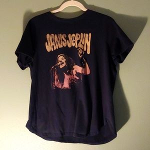 Janis Joplin Band T-Shirt, Black, Size 0x